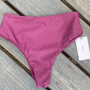 Mikoh Waikui Plum Purple High Waist Bikini Bottoms